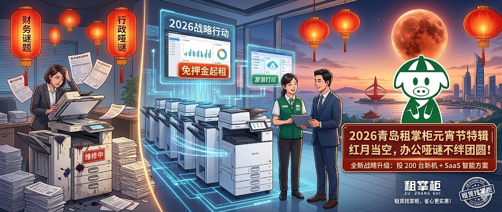 2026 青岛租掌柜元宵节特辑 | 红月当空,别让办公设备的“哑谜”绊住您团圆的脚步!
